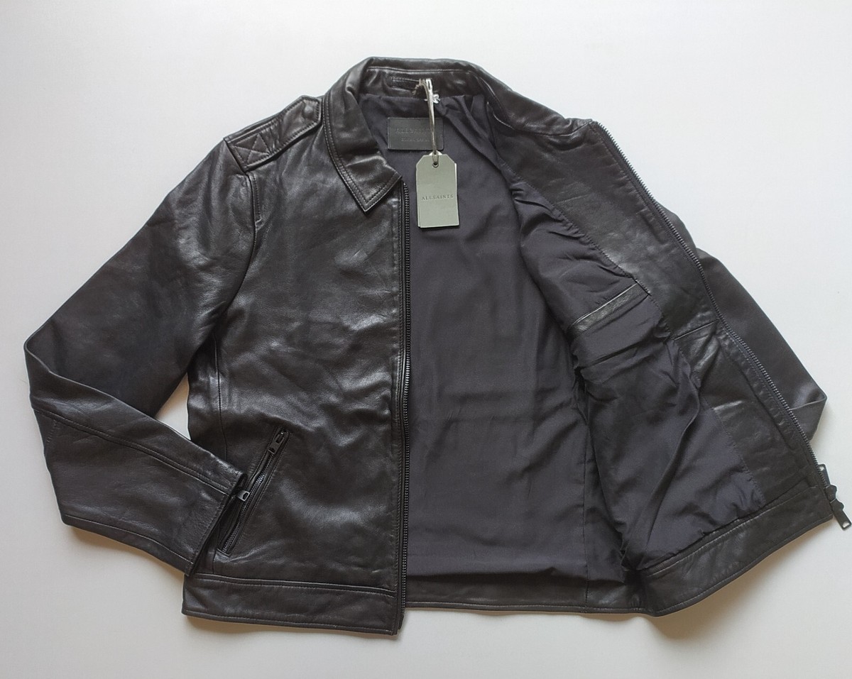 ALLSAINTS Reno Leather Jacket WORLDWIDE SHIPPING FTP 0741 | eBay