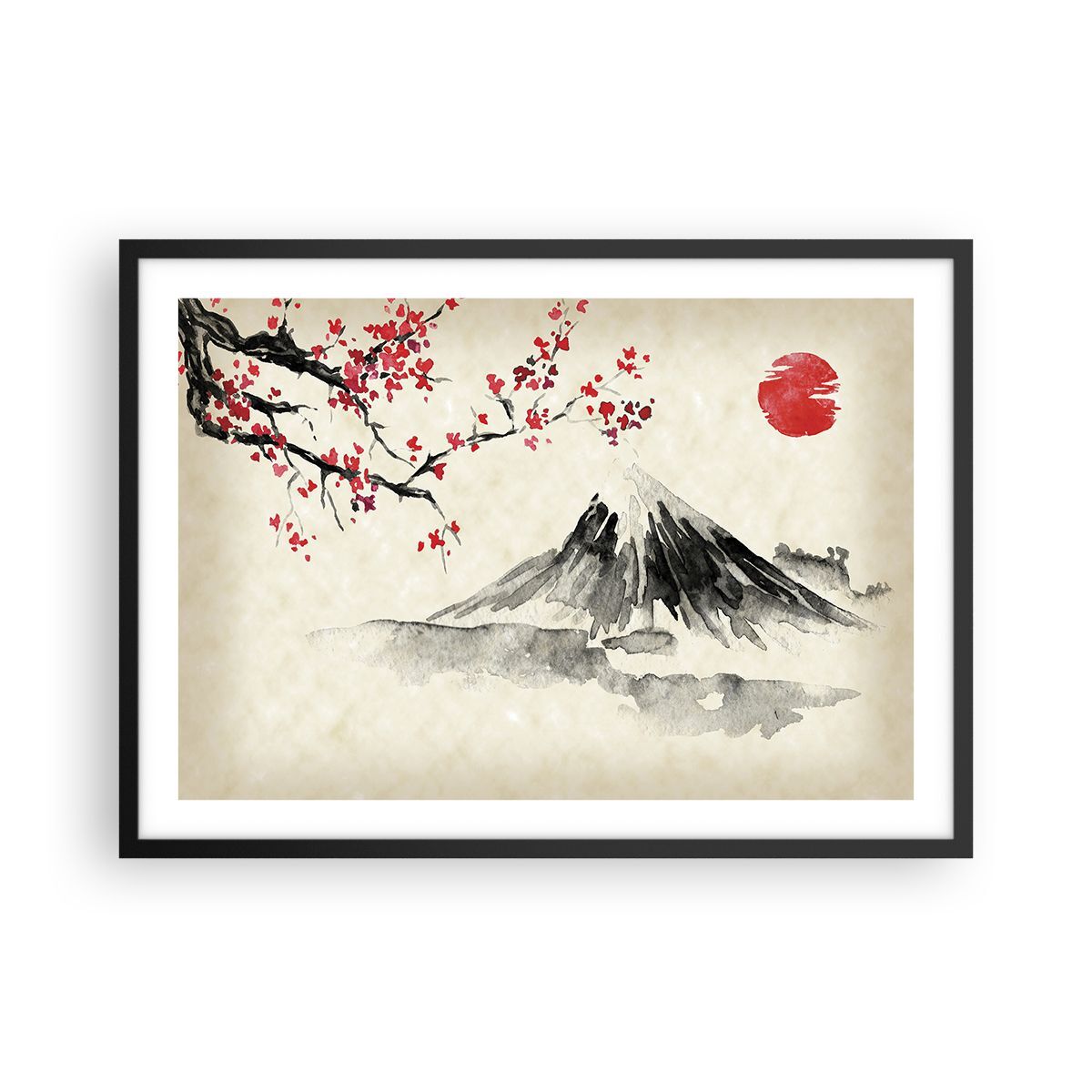 Poster 70x50cm Acquerello asiatico paesaggio Stampe Immagini Quadri Moderni