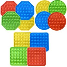 Push Popper Sensory Stress Relief Autism Child Toys Square Round Kids Gift