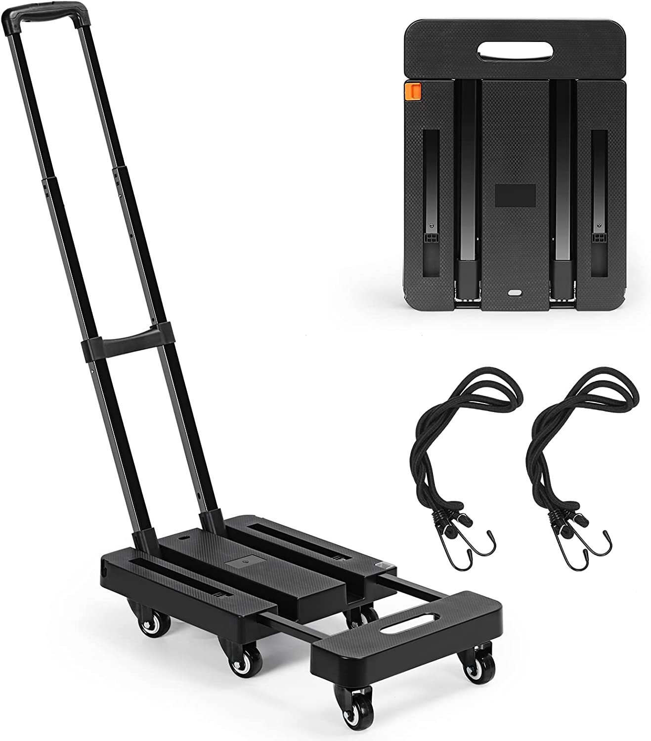 Heavy Duty Folding Hand Truck Utility Dolly Cart Rolling Luggage Cart Trolley