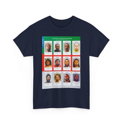 The Chicago Gang Book Página 42 - Negro P Stone Nation Miembros - Camiseta - Imagen 40 de 49
