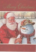 SANTA CLAUS & SNOWMAN Paper Craft Christmas G...