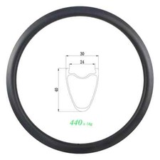 700c 40mm Deep 30mm Wide Off-road Gravel Carbon Rims 24-36h Clincher Tubeless