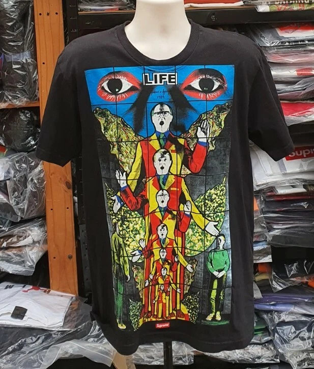 T shirt SS19 Supreme Gilbert & George Life taille M noir moyen