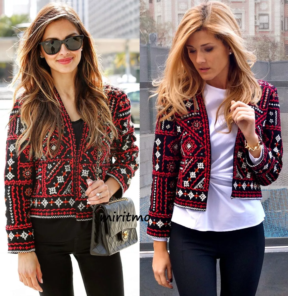 Zara embroidered blazer hotsell