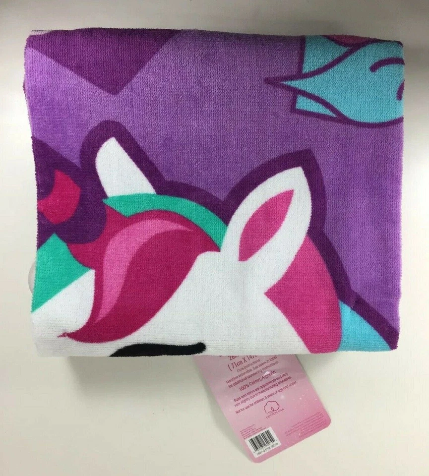 NUEVO Nickelodeon JOJO SIWA Algodón TOALLA DE BAÑO 28" X 58" Unicornio Arco Cupcake Foto 4 de 4