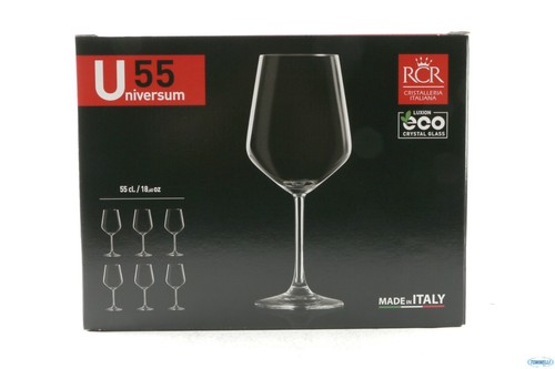 RCR UINIVESUM 6 CALICI DEGUSTAZIONE VINO, COCKTAIL, SPRITZ ECC.. CL 55 - Foto 5 di 8