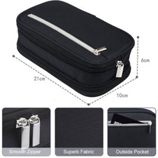 Large Capacity Pencil Case Pen Pouch Crayon Makeup Storage Box for Teen Boy Girl