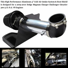 4" Cold Air Intake Kit&Heat Shield For 2006-2010 Dodge Charger HEMI 5.7L 6.1L V8