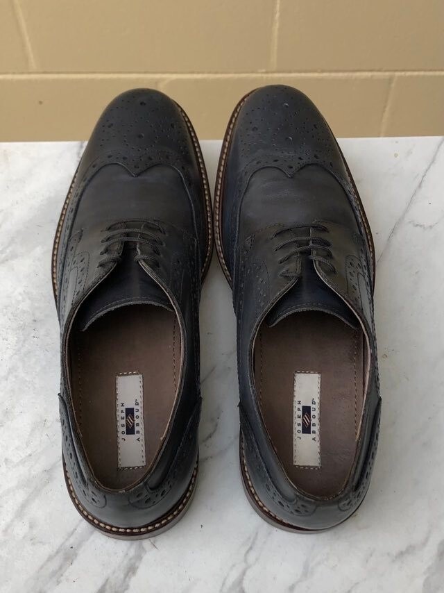 Joseph Abboud 40G4R00003 Mens Wingtip Oxford 9.5 Professional Dress Grey Leather Joseph Abboud Size US 8.5 Gray Wingtip Oxford Men main image 2