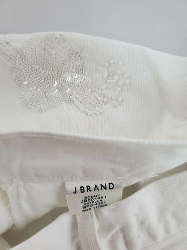 J BRAND women jean mini skirt JB001981 Estella bonny white cotton sz 24 - Picture 9 of 12