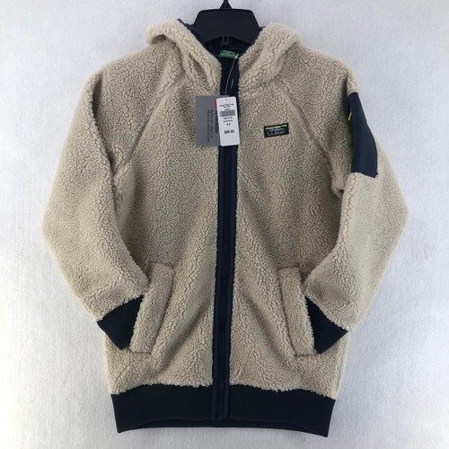 LL Bean Sherpa Fleece Jacket Mens Size 