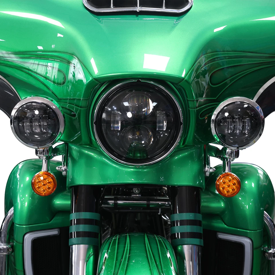 Fit For Harley Street Glide Auxiliary Fog Passing Light Brackets & Turn Signals - Image 4 of 4