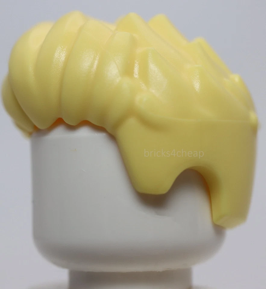 Lego Mini Muñeca Amarillo Claro Brillante Pelo Corto Puntas Barrido Delantero Foto 3 de 3
