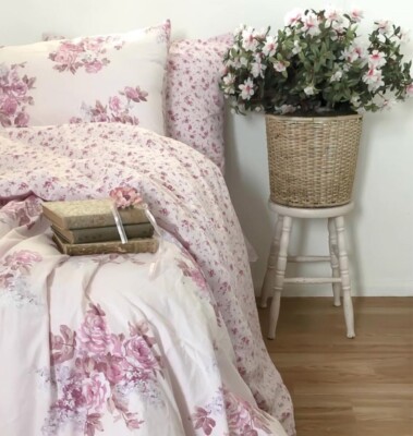 Rachel Ashwell Simply Shabby Chic BLUSH BOUQUET Rose Lilac Pink Duvet Set QUEEN