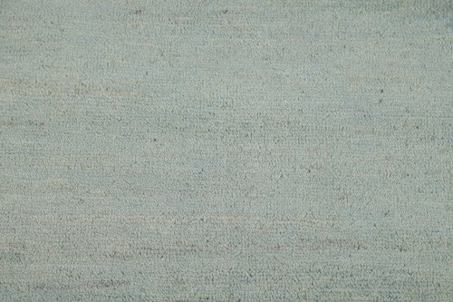 Handmade Gabbeh Solid Design Wool Modern Rug - Blue" 3x4 ft - Picture 6 of 12