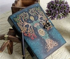 Tree of Life Mother Earth Journal , Leather Diary Grimoire Prayer Witchcraft