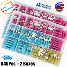 320x Assortment Heat Shrink Wire Connector Ring Spade Terminal Marine Automotive