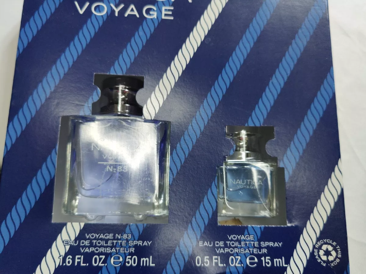 Nautica Voyage Set EAU DE Toilette Spray Voyage N 83 1.6 oz Voyage .50ml B 529