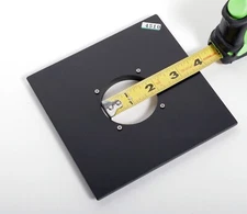 Ebony style 141mm lensboard Copal #1 opening #4510 with mounting flange screws