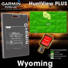 Garmin HuntView PLUS Map WYOMING - MicroSD Birdseye Satellite Imagery 24K Hunt