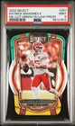 2022 Panini Select Patrick Mahomes II #251 Die-Cut Green/Yellow Prizm PSA 9