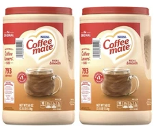 2 PACK Nestle Coffee-mate Powder Original Non-Dairy Creamer Canister 56 oz EACH