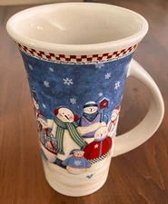 Snowman Mug for Hot Cocoa or Coffee 6" Tall holds 16 oz