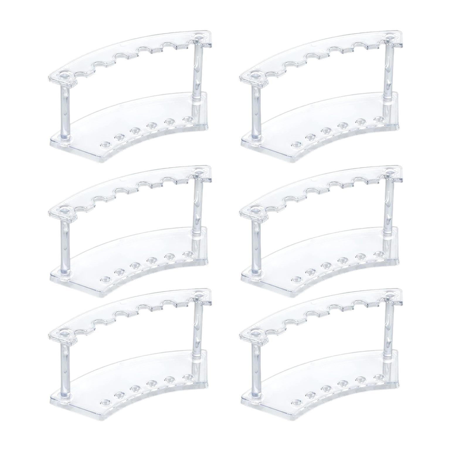 6 pezzi Penna del display Penna 6 slot Porta penna per vetrina cosmetica