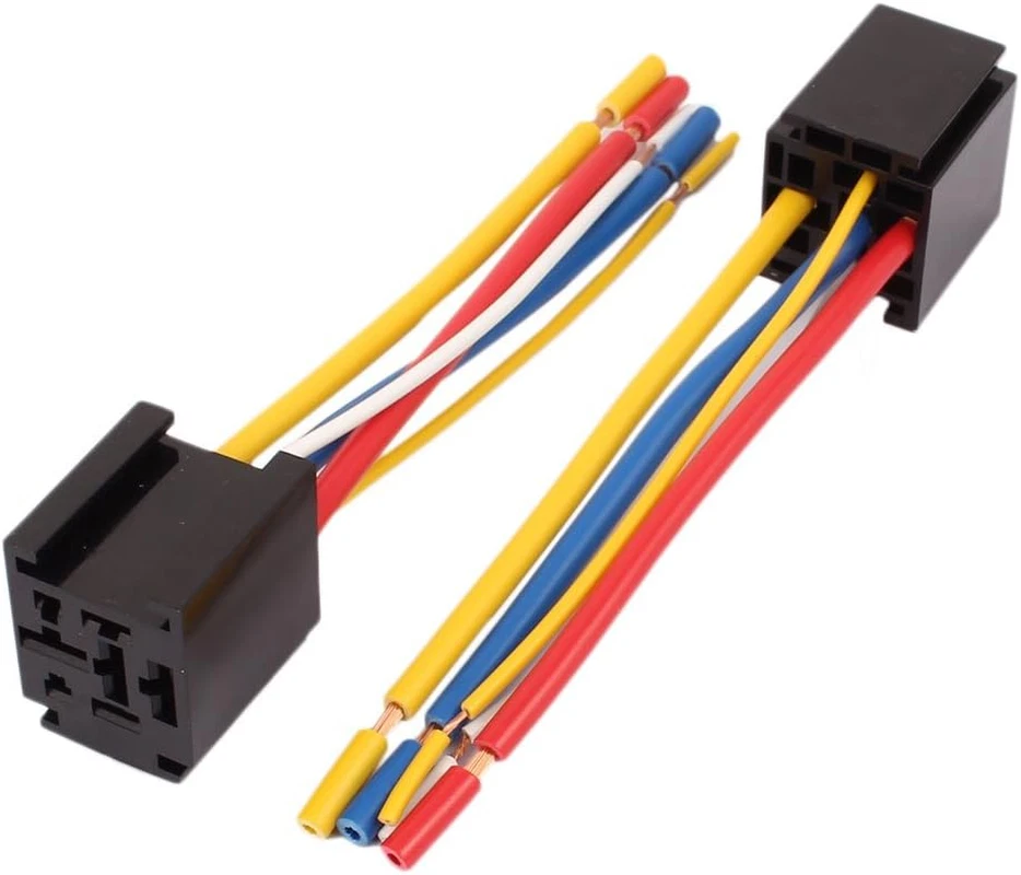 DC 12V/24V 80A 5-Pin Wire Cable Relay Socket Harness Connector 5Pcs for Car Truc - Image 2 of 4