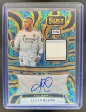 2024-25 Panini Select FIFA Kylian Mbappe Auto Memorabilia Peacock #AM-KM