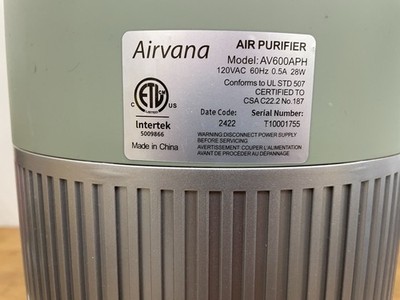 Airvana AV600APH Air Purifier / Humidifier - Stylish Green - No Filter