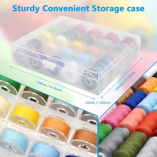 71pcs 25 Colors Bobbins Sewing Threads Kit 400 Yards Polyester Thread Spools - Picture 4 of 7