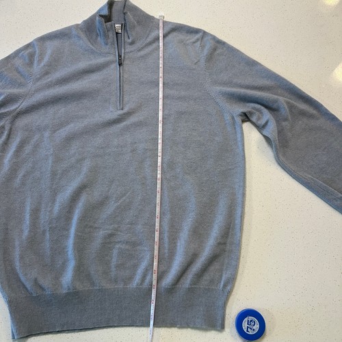 Brunello Cucinelli 100% Cashmere Sweater 1/2 Zip Sweater -Gray-S-$1145 Retail - Picture 8 of 13