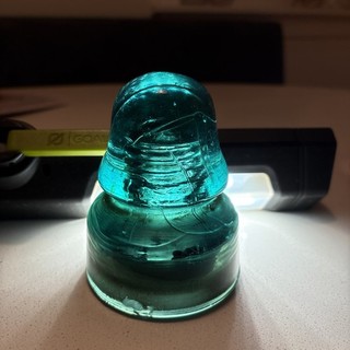 P.R.R. Green Glass Insulator Cd 162.5