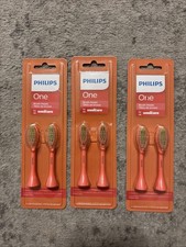 6 New Philips One Brush Heads by Sonicare Miami Coral 3 Packs of 2 6 Total