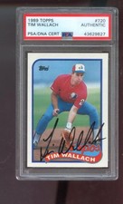 1989 Topps #720 Tim Wallach AUTO SIGNED Autograph Card PSA/DNA Baseball MLB COA