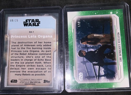 2019 Topps Star Wars Purple /25 Princess Leia & Luke /99 - Picture 8 of 24