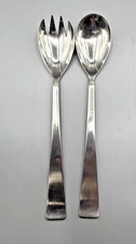 Sola Holland MCM Stainless Steel Salad Server Set Fork Spoon VTG Evans Intl