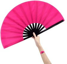 Large Rave Fan Folding Hand Popping Fans for Line Dancing, Big Clacking Fans ...