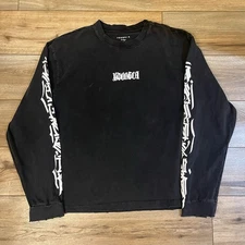 YoungLA 8021 Aura Longsleeves Black Crew Neck Pullover Sweatshirt Men's Size XL