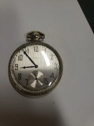 1925 ?  Antique Elgin Natl Watch Co Pocket Watch. "WORKING"
