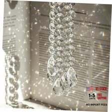 10pcs Teardrop Crystal Garland Prism Beads Chains - Clear