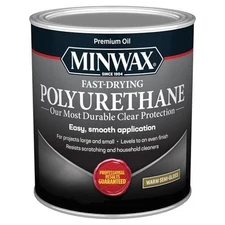 Minwax 63005444 Fast Drying Polyurethane Clear Finish, quart, Semi-Gloss