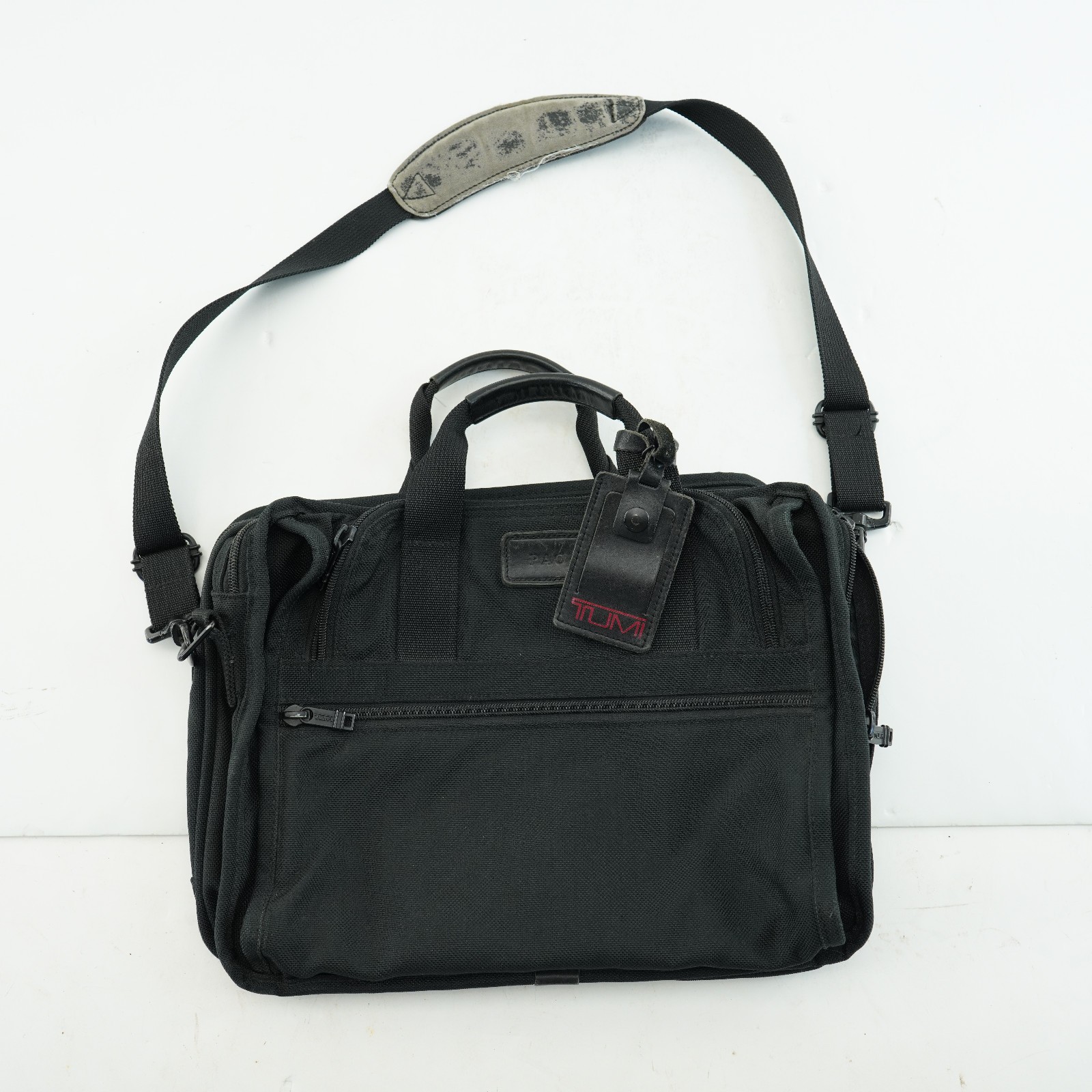 TUMI Slim Black Ballistic Nylon Laptop Bag Business 26011D3 Briefcase messenger