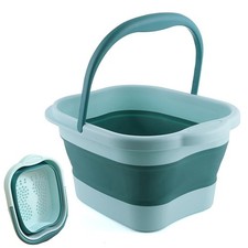 Foot Bath 15L Collapsible Foot Soak Tub with Handle, Foot Spa Bath Massager