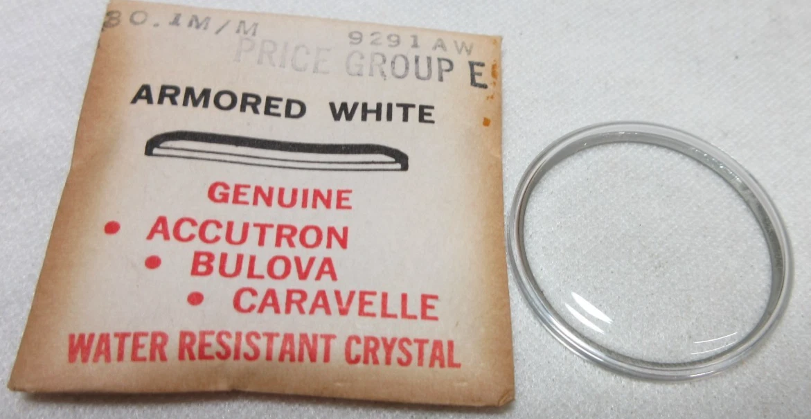 Verre montre SUC RS 672-10 - BULOVA - 22,5x16,5 [NOS] (Watch crystal