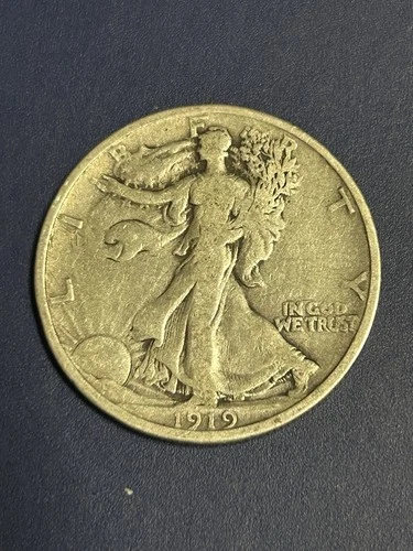 1919p Walking Liberty Silver Half Dollar 50C | Walker Coin - 90% Silver