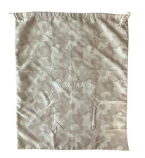 Dagne Dover Dust Bag Camo Tan White Logo 20.5” x 25” Draw String Fashion Bag