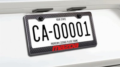 Mazda License Plate Frame 100% PREMIUM Carbon Fiber RED